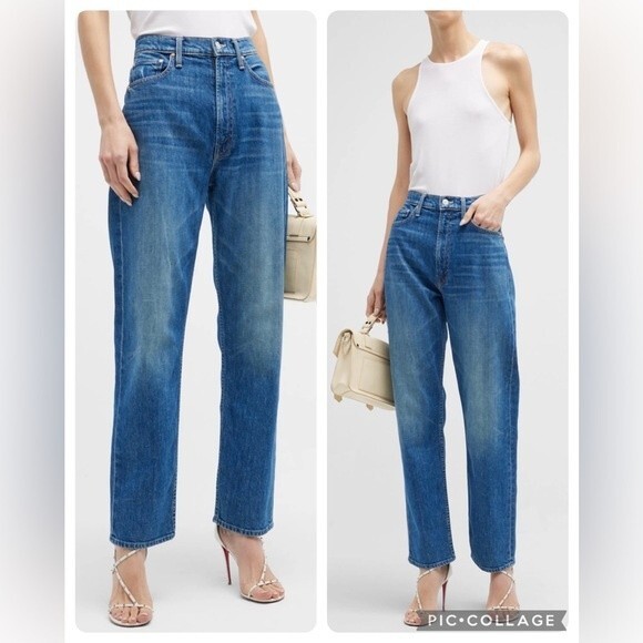MOTHER The High Waisted Study Hover Straight Ankle Jeans Perfect Drug Sz25 NWT - Picture 5 of 5